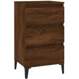 Maison Chic Nočna omarica - Nočna miza rjavi hrast 40x35x70 cm inženirski les, (21689839) | Shoptok.si