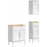  Set namještaja za kupaonicu s ladicama Zidne FLORO 3 pcs Bijelo | shoptok.hr