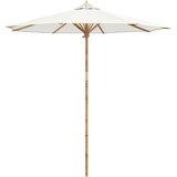  Vrtni suncobran Krem bijela Ø 240 x 260 cm bambus | shoptok.hr