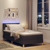  LED Box Spring Krevet Tamno smeđa 90 x 200 cm tkanina | shoptok.hr