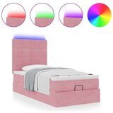  Okvir kreveta s madracima ružičasti 90x190cm baršunasti | shoptok.hr