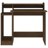  Radni stol s LED svjetlima smeđa boja hrasta 97x45x90 cm drveni | shoptok.hr
