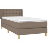  Krevet s oprugama i madracem smeđesivi 90x190 cm od tkanine | shoptok.hr