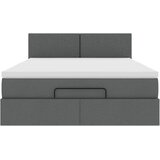  Otomanski krevet s madracem i LED tamnosivi 140x190 cm tkanine | shoptok.hr