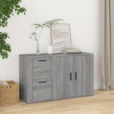 vidaXL Komoda siva sonoma 100x33x59,5 cm inženirski les | Shoptok.si