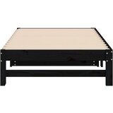  Izvlečna dnevna postelja črna 2x(90x190) cm trdna borovina, (20726658) | Shoptok.si