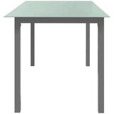 In vrtni stol svjetlosivi 150 x 90 x 74 cm od aluminija i stakla | shoptok.hr