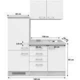 Flex-Well Kuhinjski Blok Z Aparati Wito, Bela | Shoptok.si