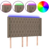  Posteljno vzglavje taupe 147x16x118/128 cm blago, (20952093) | Shoptok.si