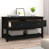  Klubska mizica črna 102x49x55 trdna borovina, (20602387) | Shoptok.si