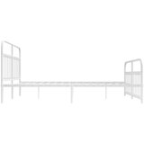 Metalni okvir kreveta uzglavlje i podnožje bijeli 160x200 cm | shoptok.hr