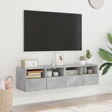  Zidni TV ormarići 2 kom siva boja betona 60x30x30 cm drveni | shoptok.hr