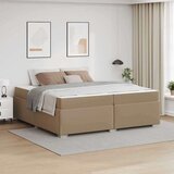  Konstrukcija postelje z vzmetnico Kapučino 200 x 200 cm blago, (5000128284) | Shoptok.si