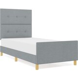 Okvir kreveta svijetlosivi 90x200 cm tkanina | shoptok.hr