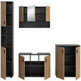 MID.YOU Kopalnica Mone, Barva Hrasta, Siva, 4-Delna | Shoptok.si