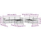  Set vanjskih sofa 6 kom. Prirodna Čvrsto drvo akacije | shoptok.hr