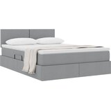 Krevet s madracem i skladištem Svijetlo siva 140 x 190 cm | Shoptok.si