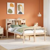 Krevet s regalom za knjige bez madraca 135x190 cm od borovine | Eponuda.com