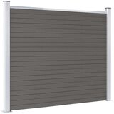 vidaXL panel za ogradu WPC 180 x 146 cm sivi | shoptok.hr