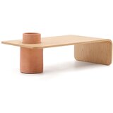 Kave Home Okrogla mizica v jesenovem dekorju v naravni barvi 60x110 cm Olaria – | Shoptok.si