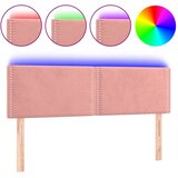 Maison Chic led posteljno vzglavje - vzglavna omarica - nočna omarica roza 144x5x78/88 cm žamet, (21707636) Cene