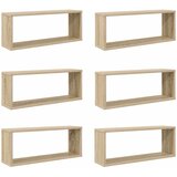  Kockaste zidne police 6 kom boja hrasta 60 x 15 x 23 cm drvene | Eponuda.ba