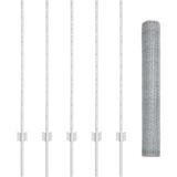  Stupovi ograde 10 kom U-kanal 100 cm galvanizirani čelik šesterokutna ogradica 1x10 m galvanizirani čelik | shoptok.hr