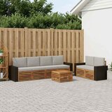  Set vanjskih sofa 7 kom. Prirodna i svjetlosiva Cijene