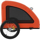 Prikolica za bicikl za ljubimce narančasta od tkanine i željeza | shoptok.hr