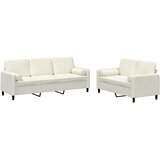  2-dijelni set sofa s jastucima krem baršunasti | shoptok.hr