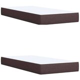 vidaXL Box spring postelja z vzmetnico temno rjav 200x200 cm blago, (21308225) | Shoptok.si