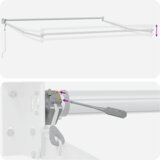 vidaXL Automatska uvlačna tenda Zelena i bijela 400x300 cm | shoptok.hr
