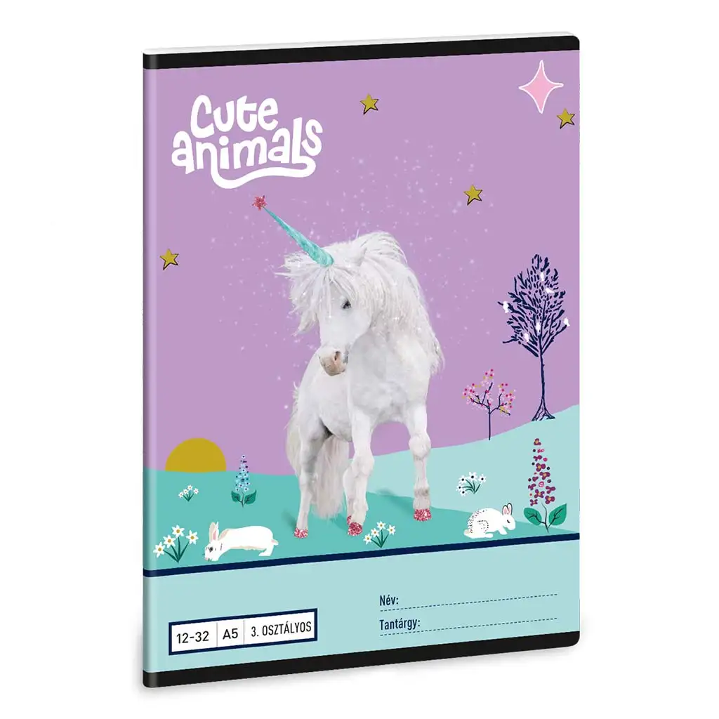 Ars Una slatke životinje - jednorog A/5 bilježnica s crtama za 3. razred 12-32 | shoptok.hr