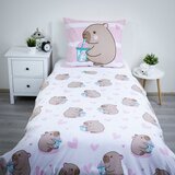 Jerry Fabrics Ružičasta pamučna dječja posteljina za krevet za jednu osobu 140x200 cm Kapybara – | shoptok.hr