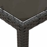  7-dijelni vrtni blagovaonski set s jastucima crni od poliratana Crna 150 cm table length | shoptok.hr