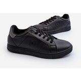 Big Star Men's Eco Leather Black Low-Top Sneakers Cene