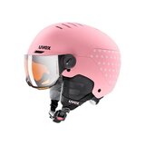 Uvex kaciga rocket junior visor pink confetti mat 54-58 Cene