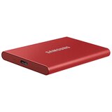 Samsung SSD T7 External 2TB, USB 3.2, 1050/1000 MB/s, included USB Type C-to-C and Type C-to-A cables, 3 yrs, metallic red, EAN: 8806090312441 | shoptok.hr