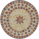 Bistro stolić s mozaikom boja cigle i bijela Ø50x70cm keramički | shoptok.hr