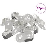  Držač za šipku u ormaru 12 pcs Bijeli cink 40 x 18 x 10 mm | shoptok.hr