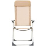  Zložljivi stoli za kampiranje 4 kosi krem aluminij | Shoptok.si
