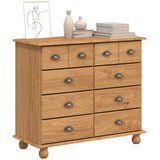  Komoda ASKIM Smeđa 91 x 40 x 79 cm Čvrsto borovo drvo | shoptok.hr