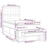  S oprugama i madracem plavi 90 x 190 cm od tkanine | shoptok.hr