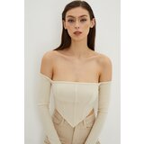 Cool & Sexy Women's Vanilla Back Zipper Crop Blouse B518 | Shoptok.si
