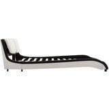 In Posteljni okvir LED črno in belo umetno usnje 180x200 cm | Shoptok.si