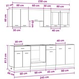  Kuhinjska jedinica Lyon 8 pcs Konstruirano drvo | shoptok.hr