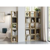 Marckeric Crna/u prirodnoj boji biblioteka u dekoru hrasta 32x167 cm Lofty – | shoptok.hr