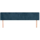  Uzglavlje s ušima tamnoplavo 163x16x78/88 cm baršunasto | shoptok.hr