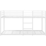 Krevet na kat bez madraca bijeli 100x190 cm čelik | shoptok.hr