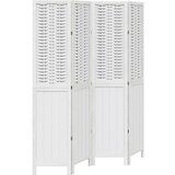 Furnova Paravan 4-delni bel trden les pavlovnije, (21929740) | Shoptok.si